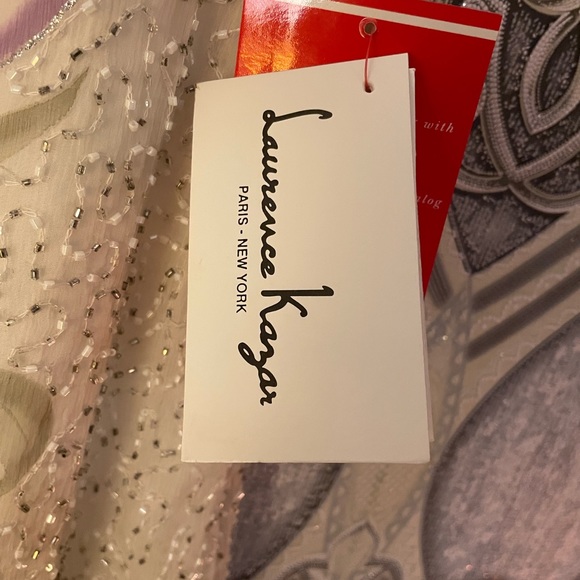 Laurence Kazar Ivory Beaded  Size 8. Full length. dress. New VINTAGE - Picture 2 of 16